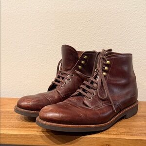 J Crew Brown Leather Men's Boots - Size 11